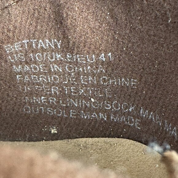 JustFab Women’s Brown Strappy Ankle Booties US 10 Block Heel Zip Back Pre-Owned - Picture 8 of 8